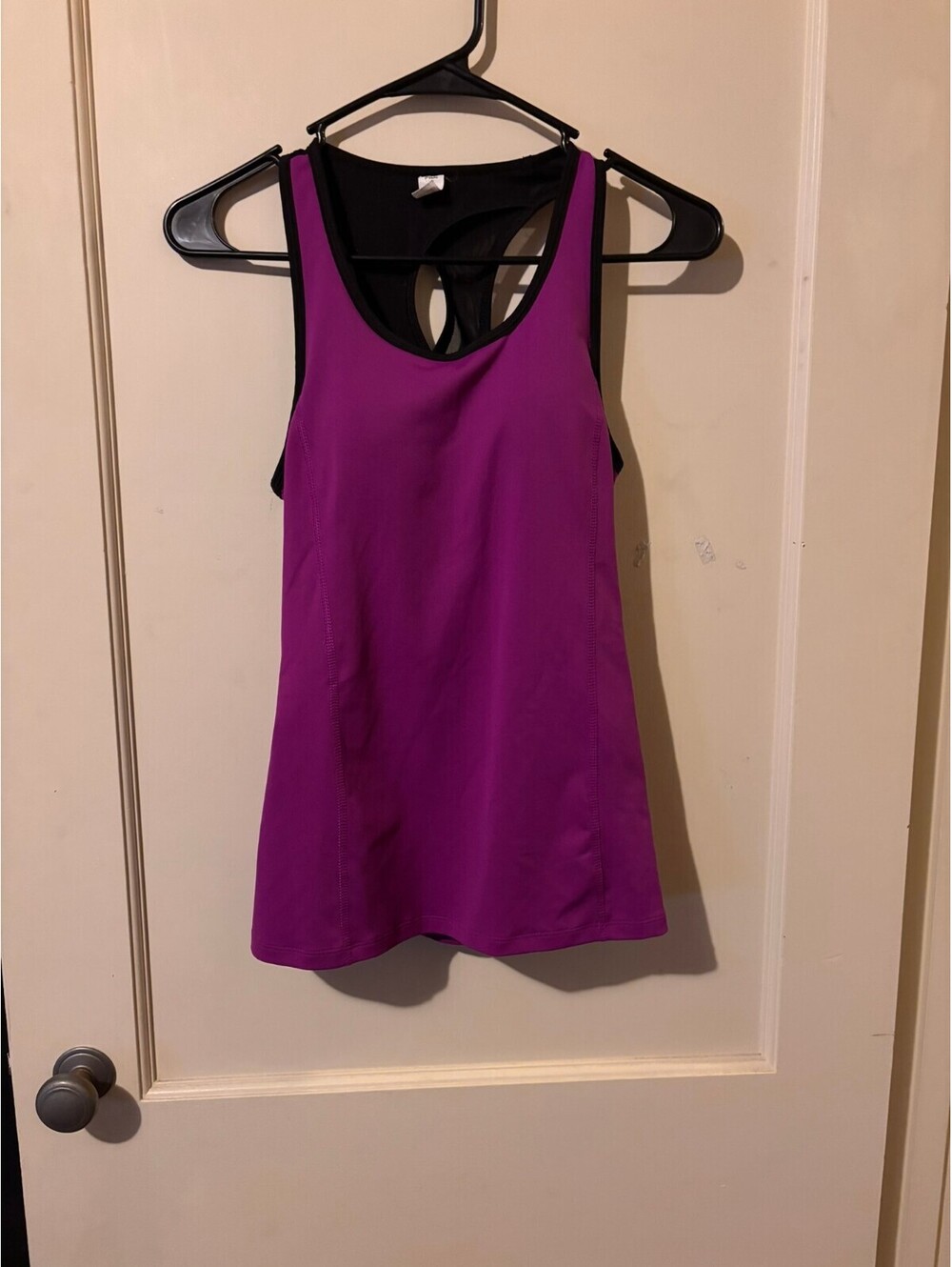 FILA Purple and Black Racerback Athletic Tank Top XS